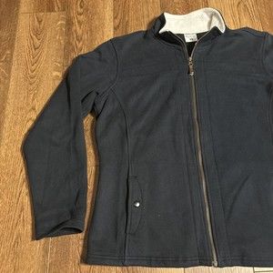 Columbia Full Zip Fleece Jacket Soft Womens‎ XL Black Sweatshirt